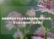湖南棋牌游戏平台出售湖南棋牌游戏平台出售 - 谁在暗中推动这一波浪潮？