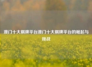 澳门十大棋牌平台澳门十大棋牌平台的崛起与挑战
