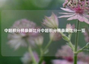 中超积分榜最新比分中超积分榜最新比分一览