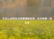 今日nba战况比分结果精彩纷呈，比分结果一览无余