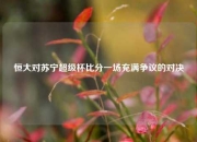 恒大对苏宁超级杯比分一场充满争议的对决