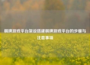 棋牌游戏平台架设搭建棋牌游戏平台的步骤与注意事项