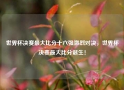 世界杯决赛最大比分十六强激烈对决，世界杯决赛最大比分诞生！