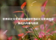 世界杯比分竞猜网站揭秘世界杯比分竞猜网站背后的内幕与挑战