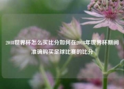 2018世界杯怎么买比分如何在2018年世界杯期间准确购买足球比赛的比分