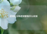 进球比分和进球数有什么区别