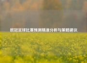 欧冠足球比赛预测精准分析与策略建议
