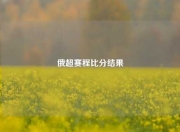 俄超赛程比分结果