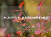 十大棋牌平台十大信誉良好的棋牌平台推荐