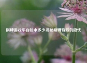 棋牌游戏平台抽水多少揭秘赌博背后的隐忧