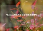 可以试玩的棋牌平台游戏娱乐新体验