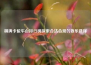 棋牌卡盟平台排行榜探索合法合规的娱乐选择