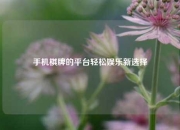 手机棋牌的平台轻松娱乐新选择
