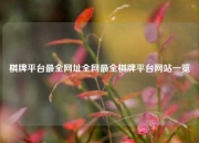 棋牌平台最全网址全网最全棋牌平台网站一览