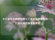 十三水平台棋牌官网十三水平台棋牌官网——打造沉浸式娱乐新体验
