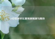 19日世界杯比赛预测预测与期待
