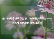 最大的网络棋牌平台最大的网络棋牌平台——探索中国玩家的娱乐新选择