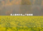 线上德州扑克app下载策略