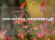 世界杯小组比赛预测一场激烈的角逐即将上演