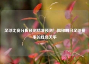 足球比赛分析预测精准预测！揭秘明日足球赛事的胜负天平