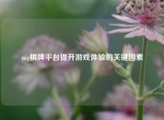 mg棋牌平台提升游戏体验的关键因素