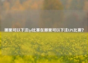 哪里可以下注lpl比赛在哪里可以下注LPL比赛？