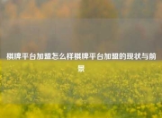 棋牌平台加盟怎么样棋牌平台加盟的现状与前景