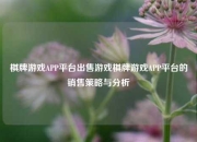 棋牌游戏APP平台出售游戏棋牌游戏APP平台的销售策略与分析
