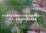 来个靠谱点的棋牌平台探索可靠棋牌平台——安全、便捷与娱乐的完美结合