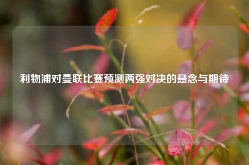 利物浦对曼联比赛预测两强对决的悬念与期待
