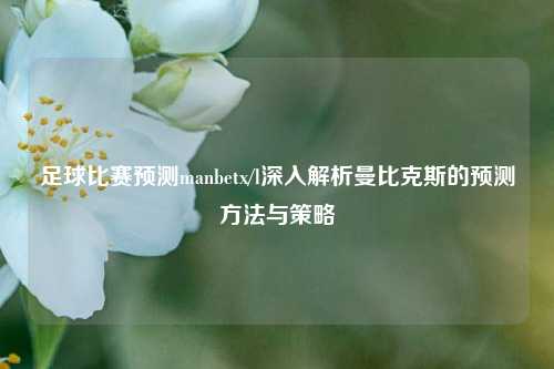 足球比赛预测manbetx/l深入解析曼比克斯的预测方法与策略