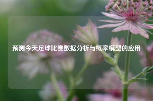 预测今天足球比赛数据分析与概率模型的应用