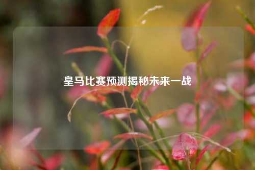 皇马比赛预测揭秘未来一战