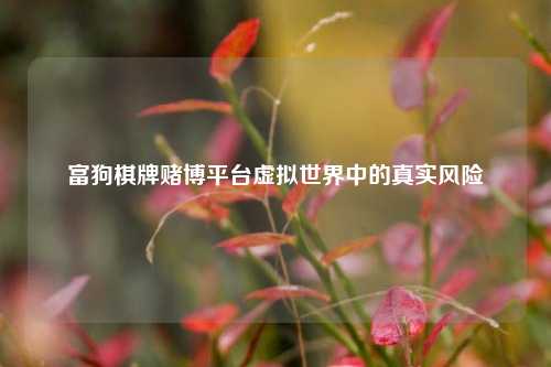富狗棋牌赌博平台虚拟世界中的真实风险