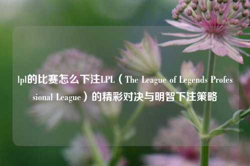 lpl的比赛怎么下注LPL（The League of Legends Professional League）的精彩对决与明智下注策略