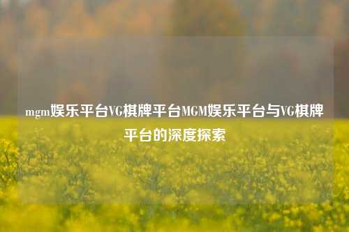mgm娱乐平台VG棋牌平台MGM娱乐平台与VG棋牌平台的深度探索