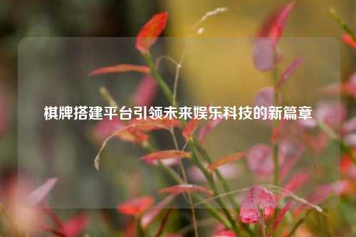 棋牌搭建平台引领未来娱乐科技的新篇章