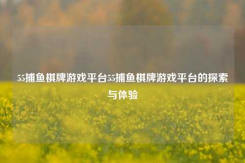 55捕鱼棋牌游戏平台55捕鱼棋牌游戏平台的探索与体验