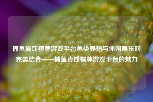 捕鱼真钱棋牌游戏平台鱼类养殖与休闲娱乐的完美结合——捕鱼真钱棋牌游戏平台的魅力
