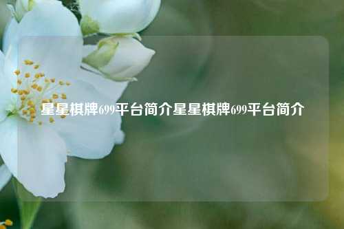 星星棋牌699平台简介星星棋牌699平台简介
