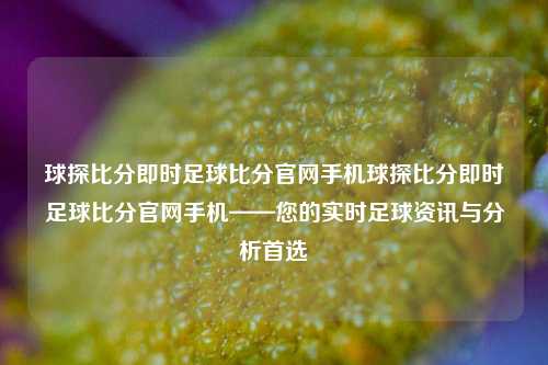 球探比分即时足球比分官网手机球探比分即时足球比分官网手机——您的实时足球资讯与分析首选