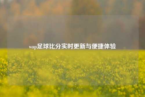 wap足球比分实时更新与便捷体验