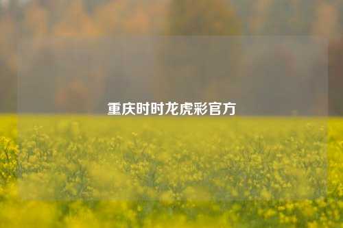 重庆时时龙虎彩官方