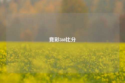 竟彩360比分