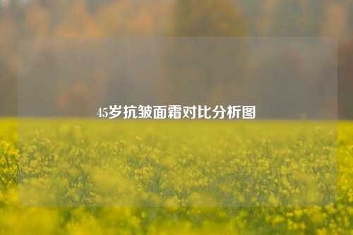 45岁抗皱面霜对比分析图