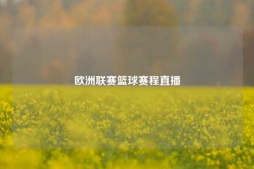 欧洲联赛篮球赛程直播