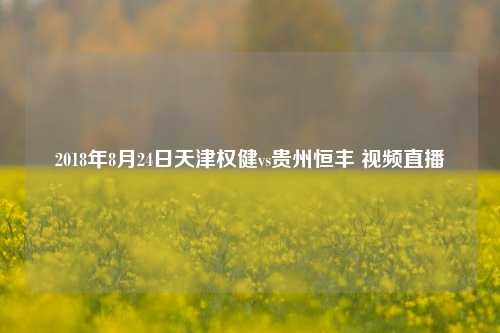 2018年8月24日天津权健vs贵州恒丰 视频直播