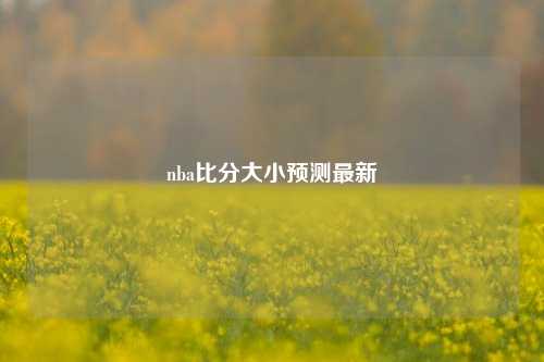 nba比分大小预测最新